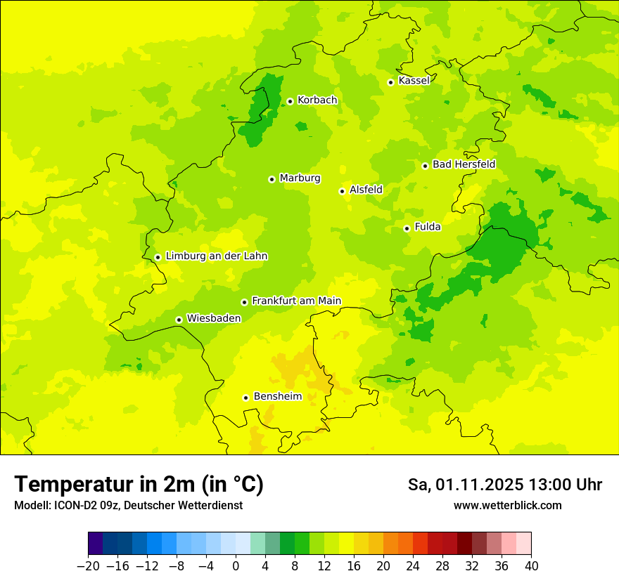 Modellkarten Temperatur Modellkarten Temperatur