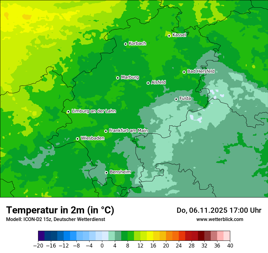 Modellkarten Temperatur