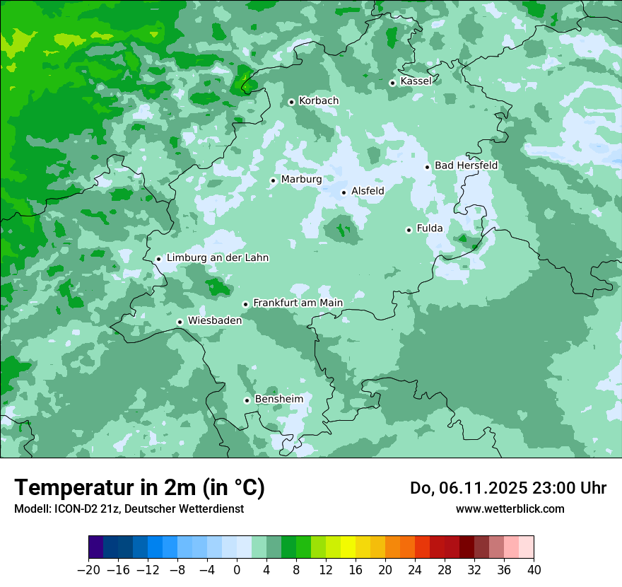 Modellkarten Temperatur
