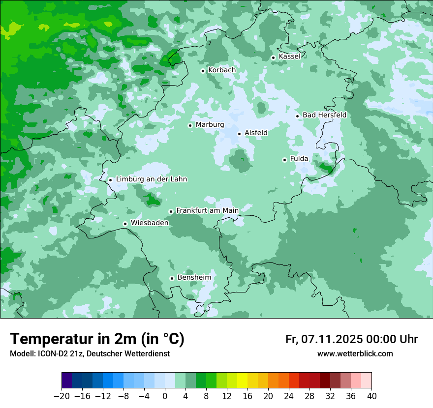 Modellkarten Temperatur