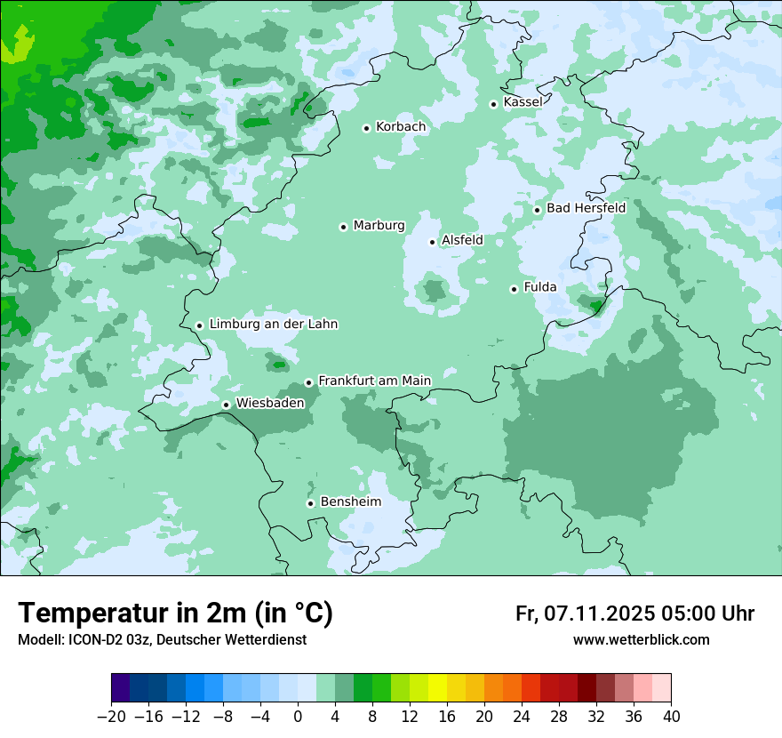 Modellkarten Temperatur