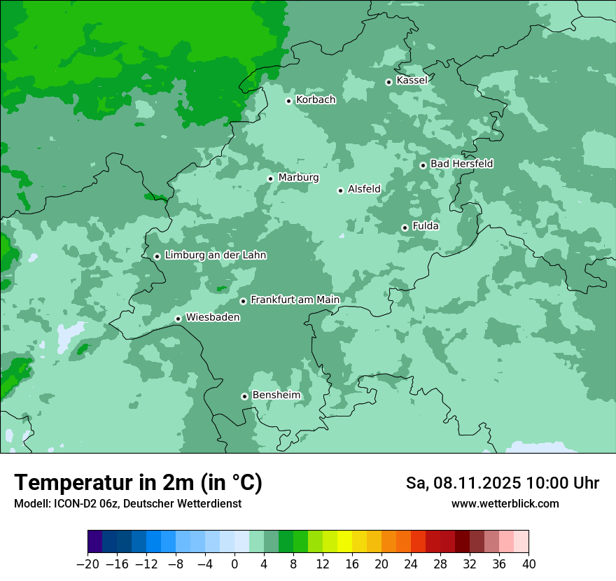 Modellkarten Temperatur