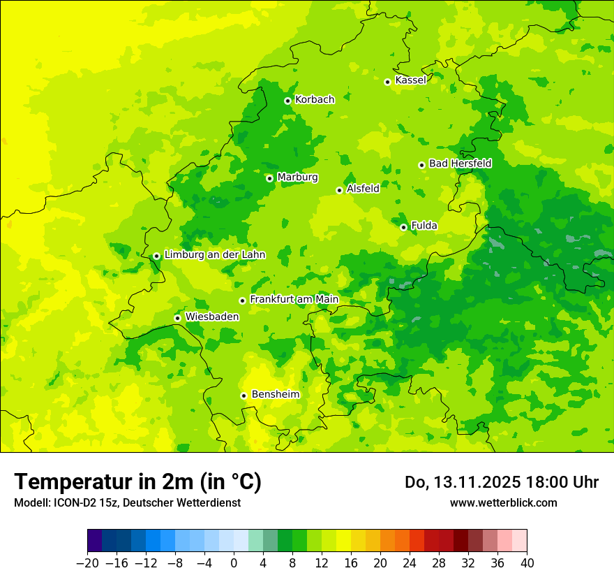Modellkarten Temperatur