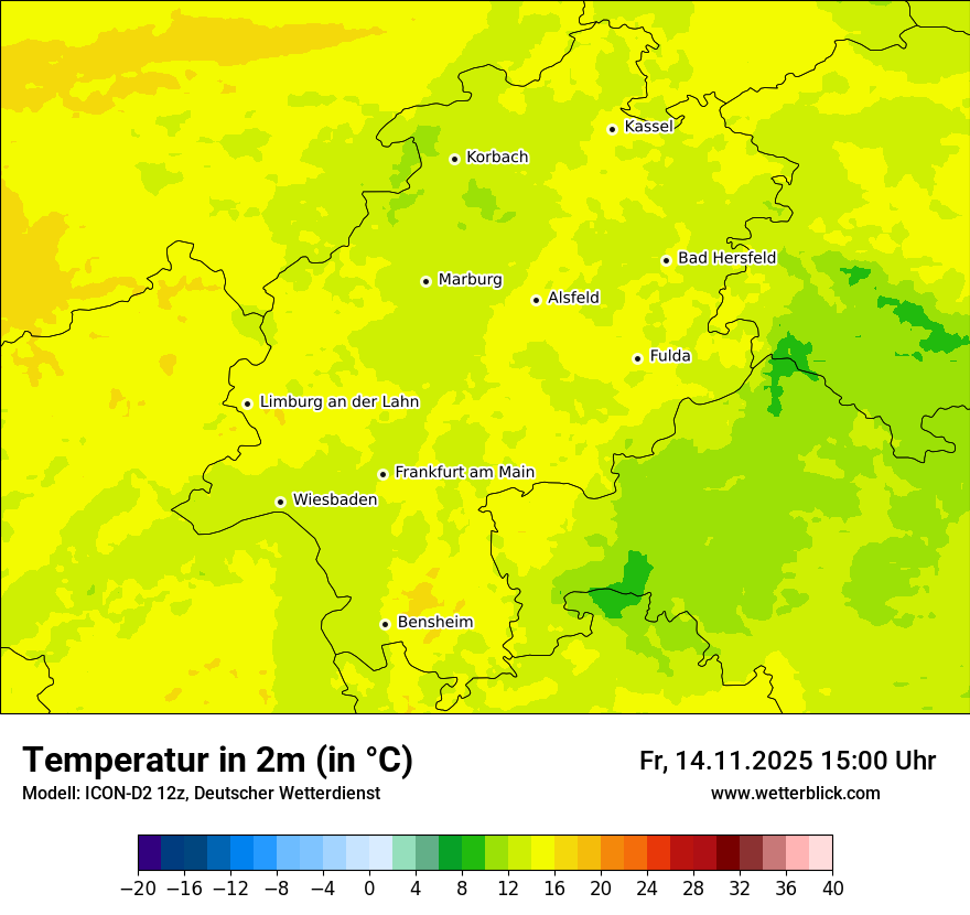 Modellkarten Temperatur