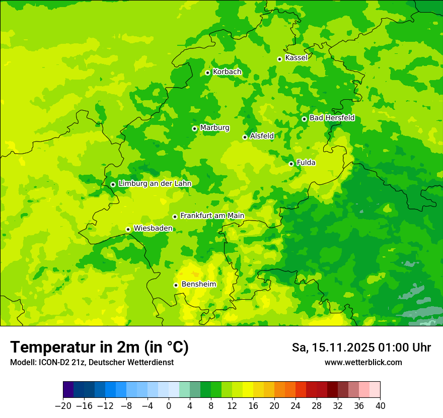Modellkarten Temperatur