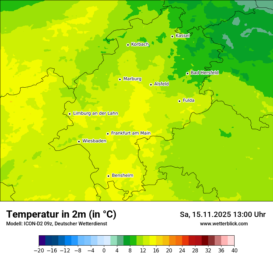 Modellkarten Temperatur