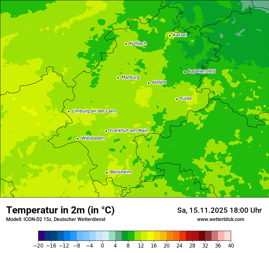 Modellkarten Temperatur