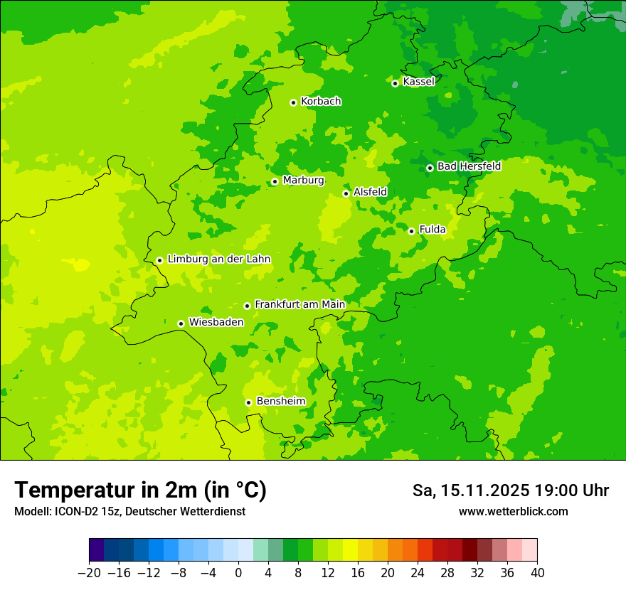 Modellkarten Temperatur