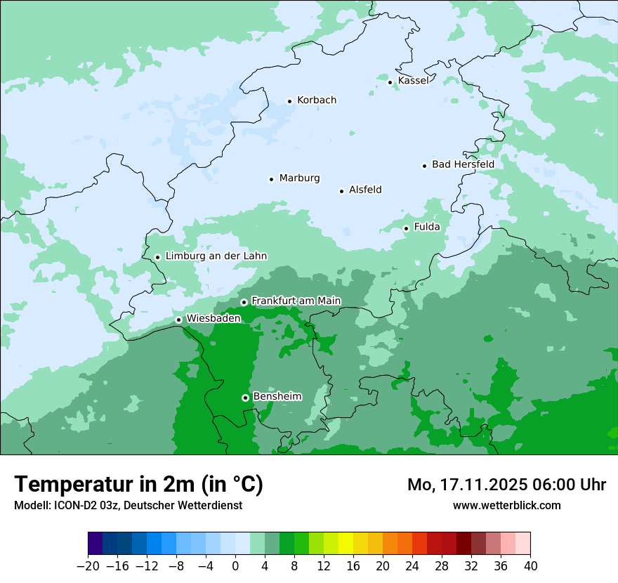 Modellkarten Temperatur