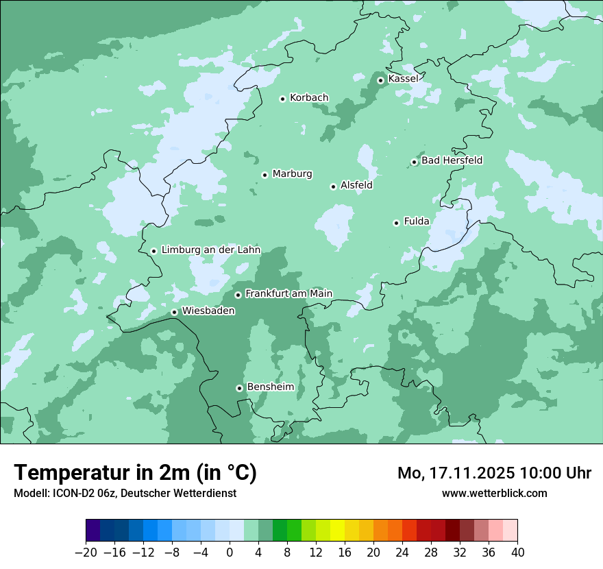 Modellkarten Temperatur