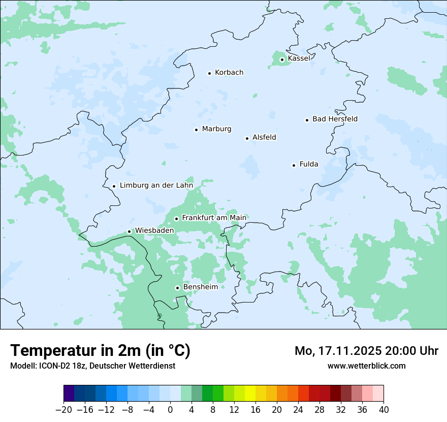 Modellkarten Temperatur