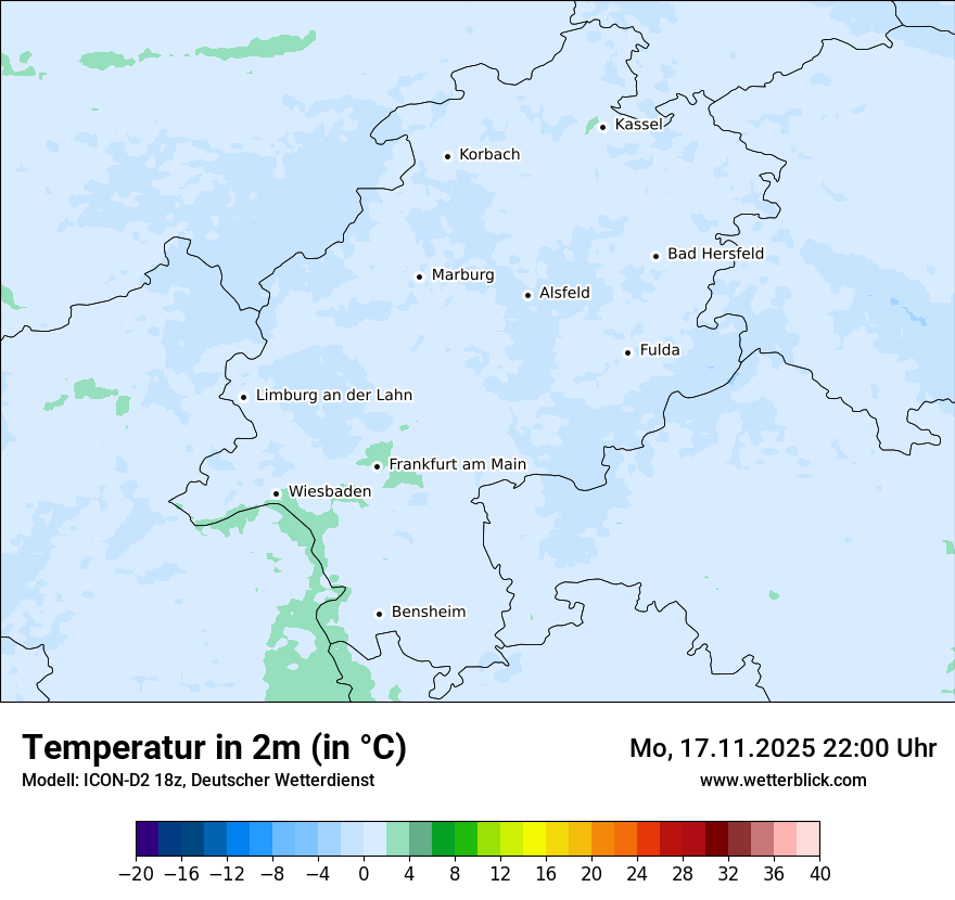 Modellkarten Temperatur