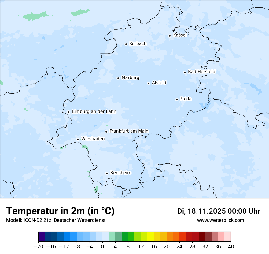Modellkarten Temperatur