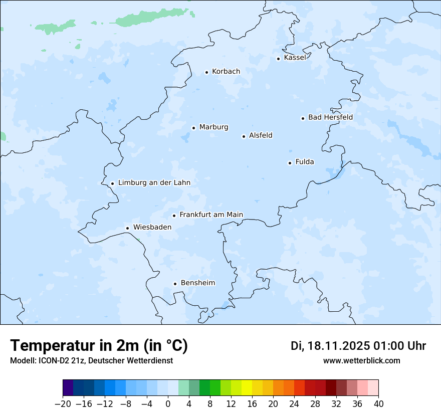 Modellkarten Temperatur