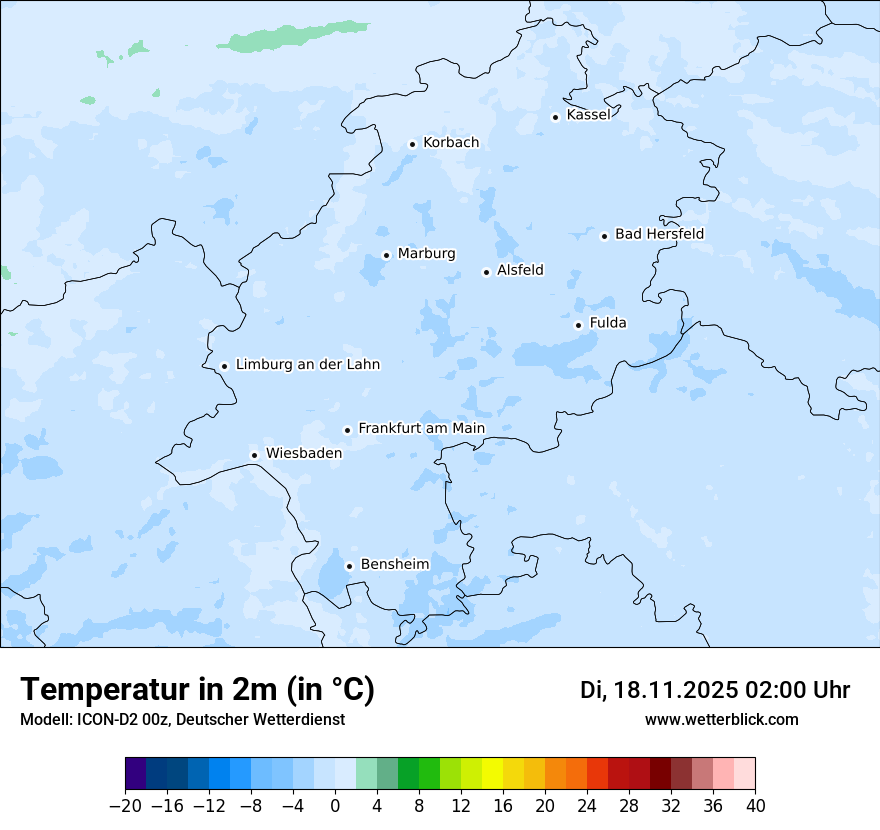 Modellkarten Temperatur