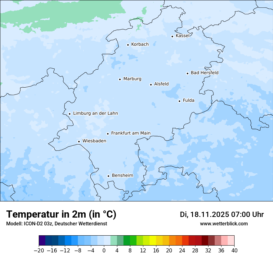 Modellkarten Temperatur
