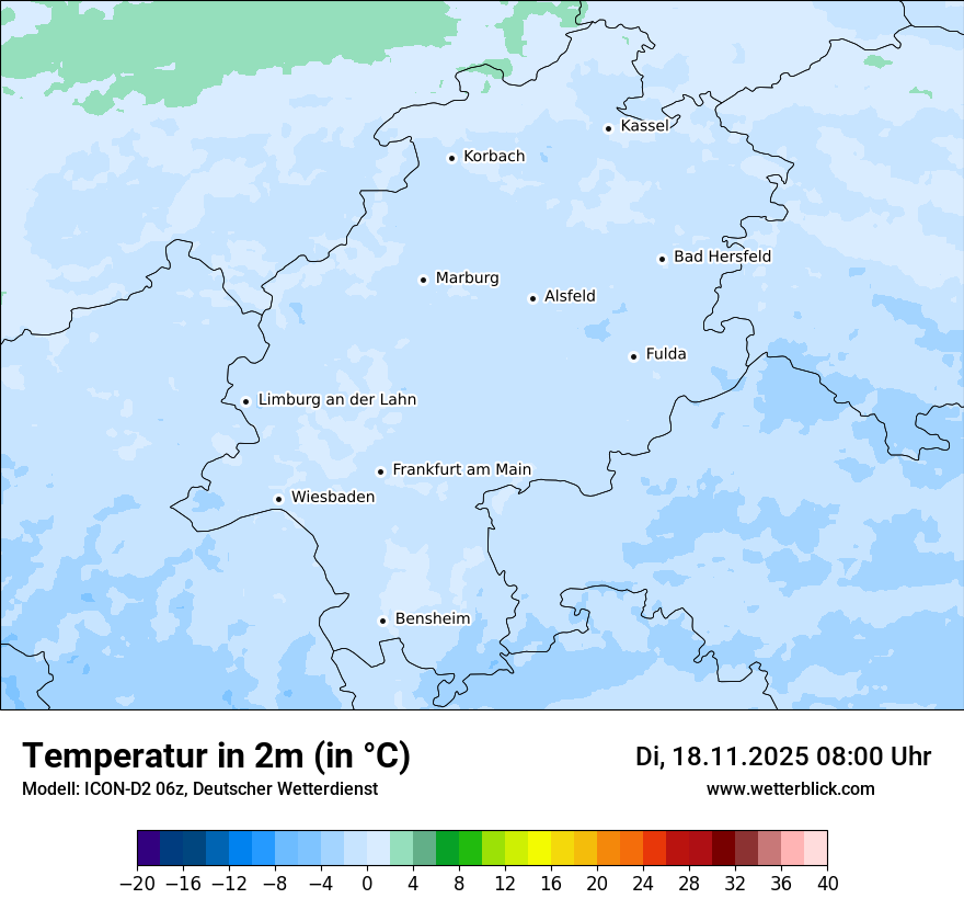 Modellkarten Temperatur