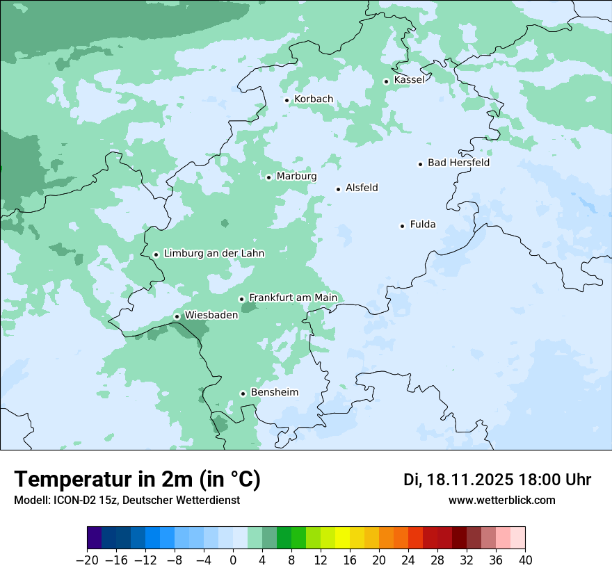 Modellkarten Temperatur