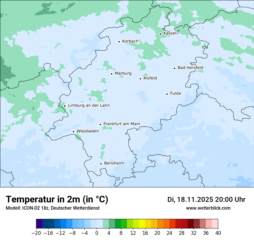 Modellkarten Temperatur