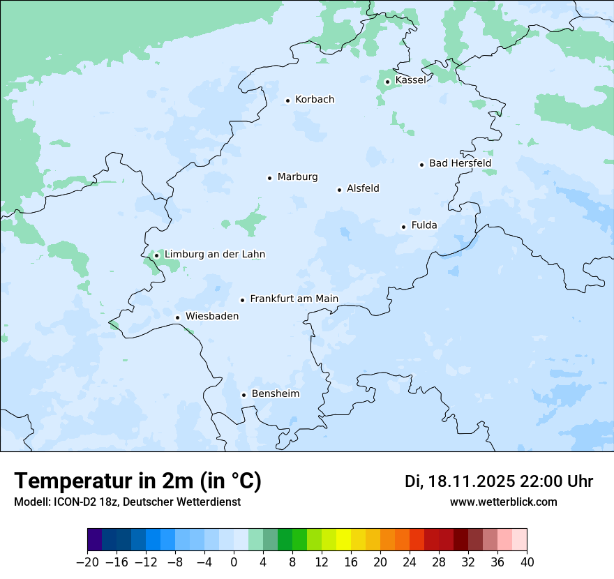 Modellkarten Temperatur