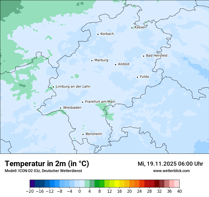 Modellkarten Temperatur