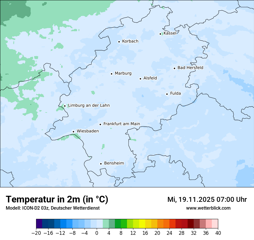 Modellkarten Temperatur