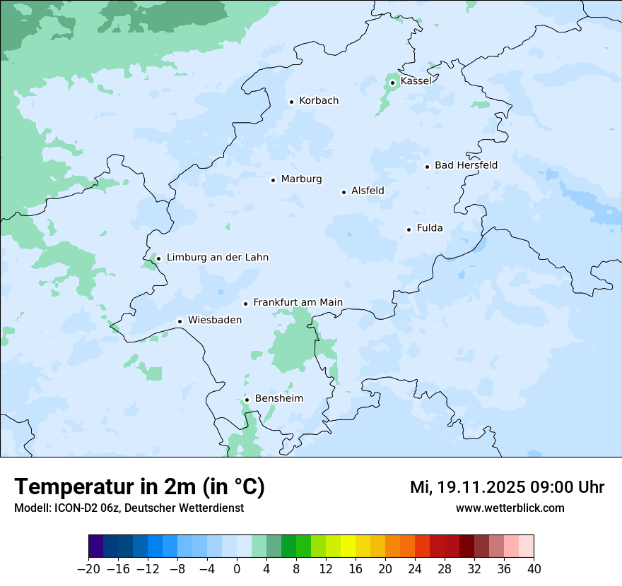 Modellkarten Temperatur