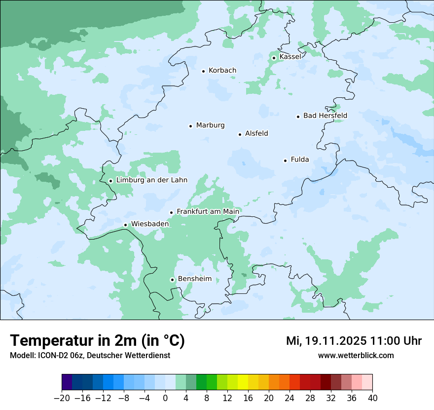Modellkarten Temperatur