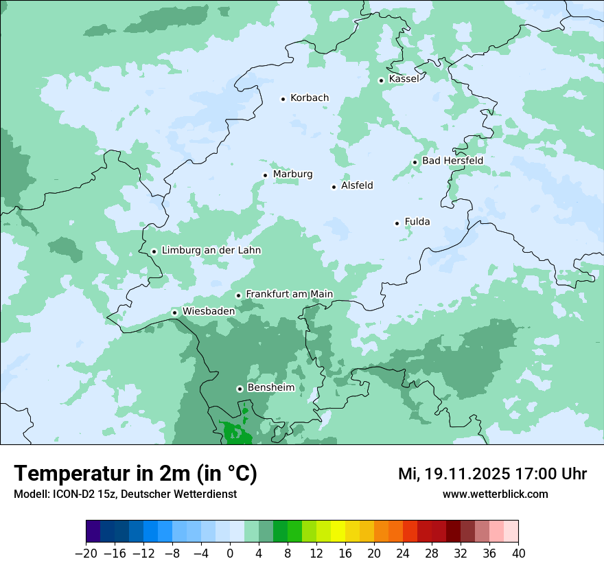 Modellkarten Temperatur
