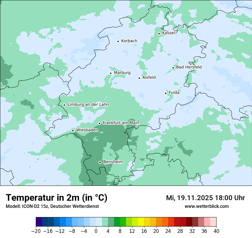Modellkarten Temperatur