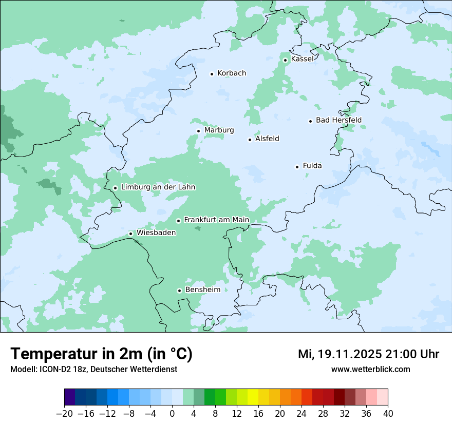 Modellkarten Temperatur
