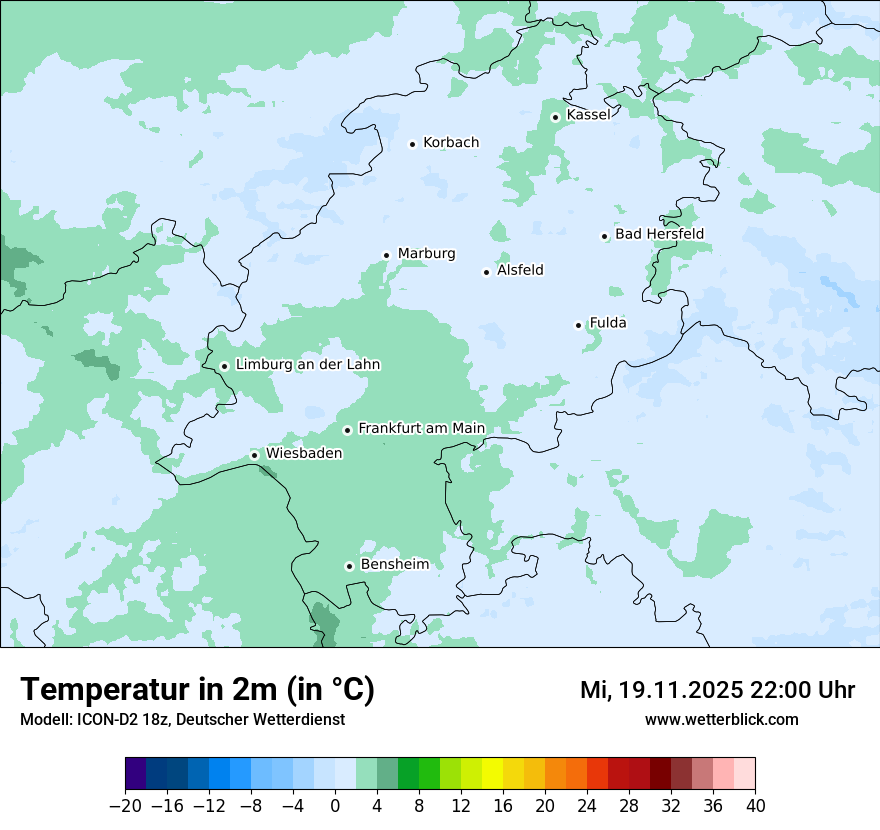 Modellkarten Temperatur