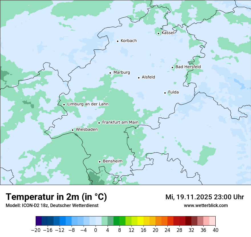 Modellkarten Temperatur