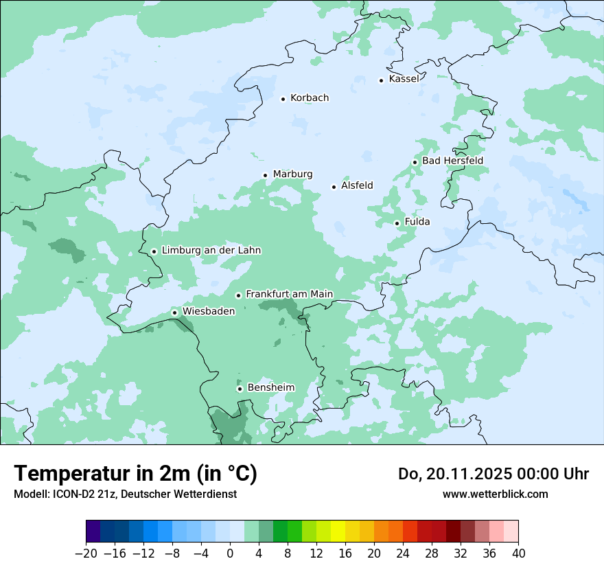 Modellkarten Temperatur