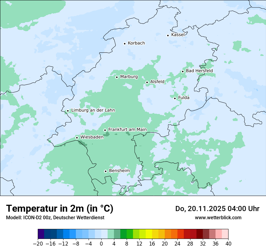 Modellkarten Temperatur