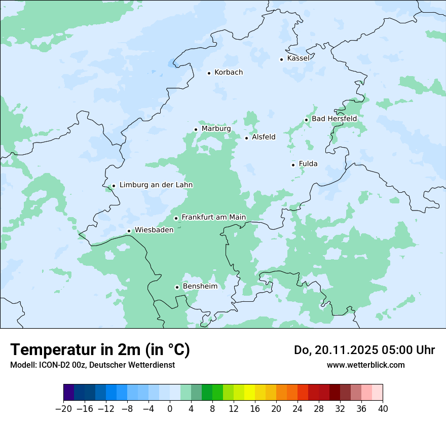 Modellkarten Temperatur