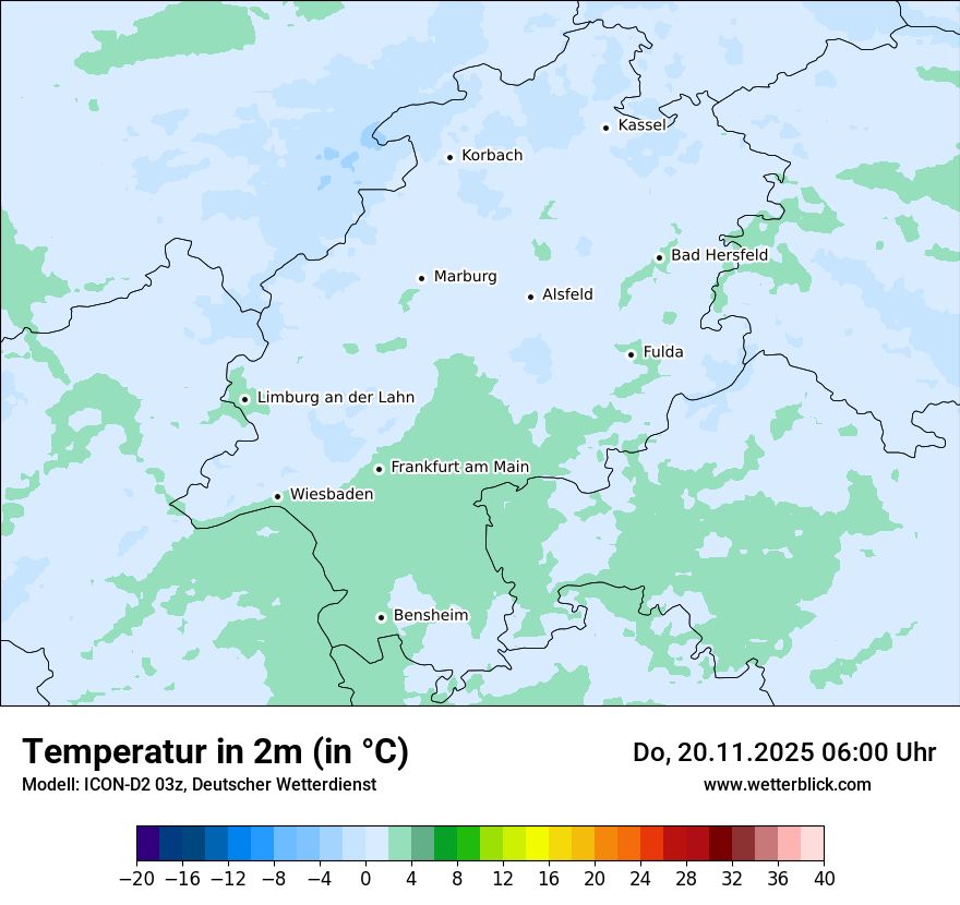 Modellkarten Temperatur