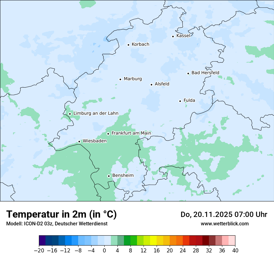 Modellkarten Temperatur