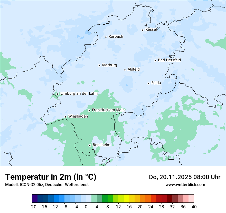 Modellkarten Temperatur