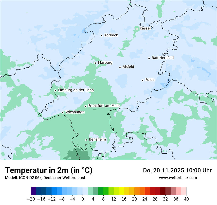 Modellkarten Temperatur