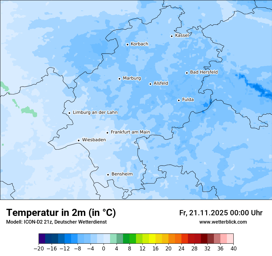 Modellkarten Temperatur