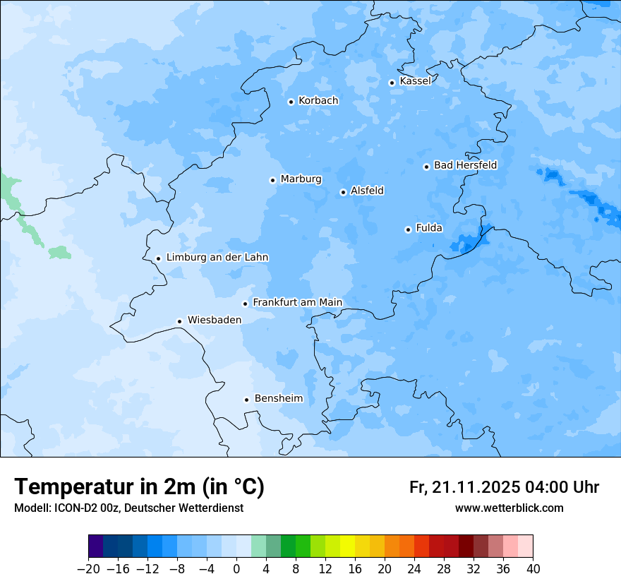 Modellkarten Temperatur