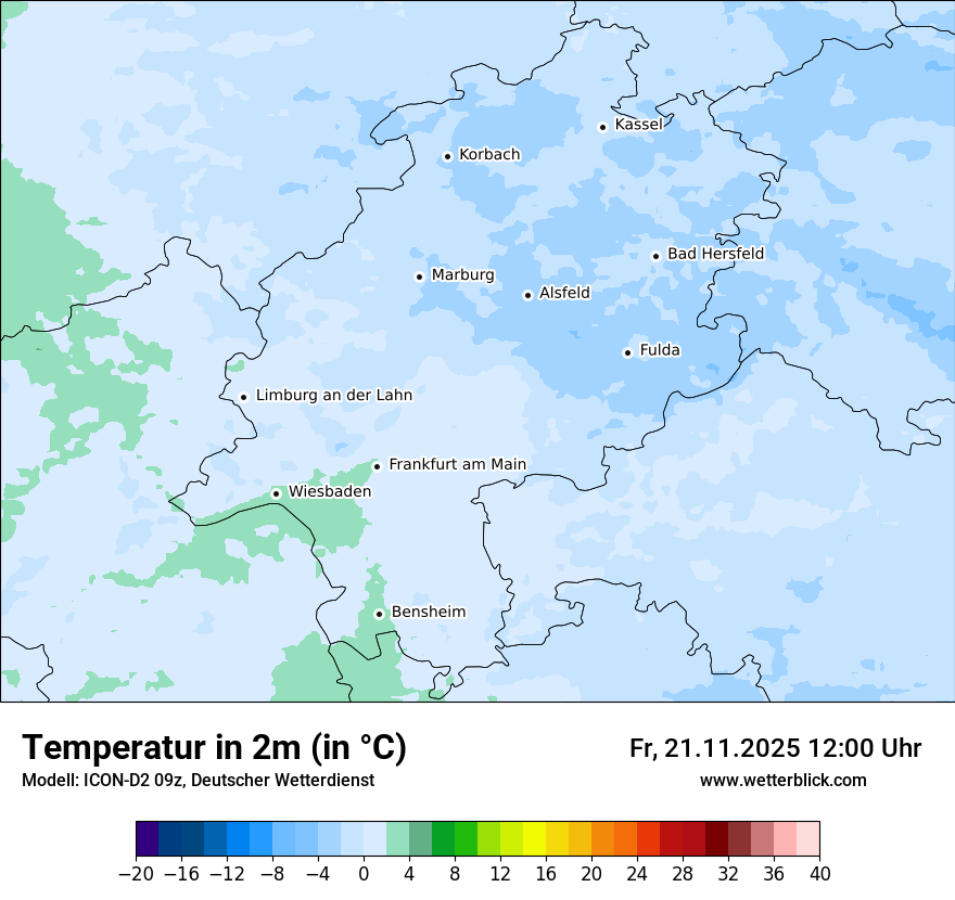 Modellkarten Temperatur