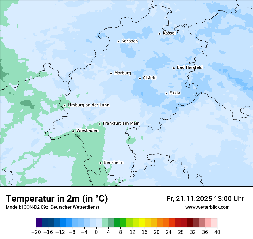 Modellkarten Temperatur