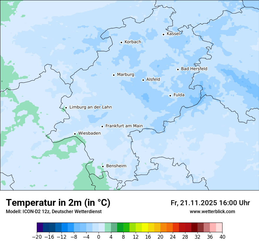 Modellkarten Temperatur