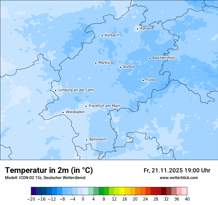 Modellkarten Temperatur