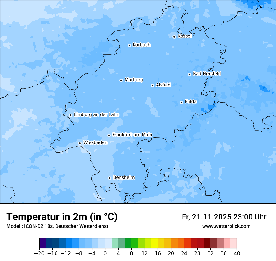 Modellkarten Temperatur