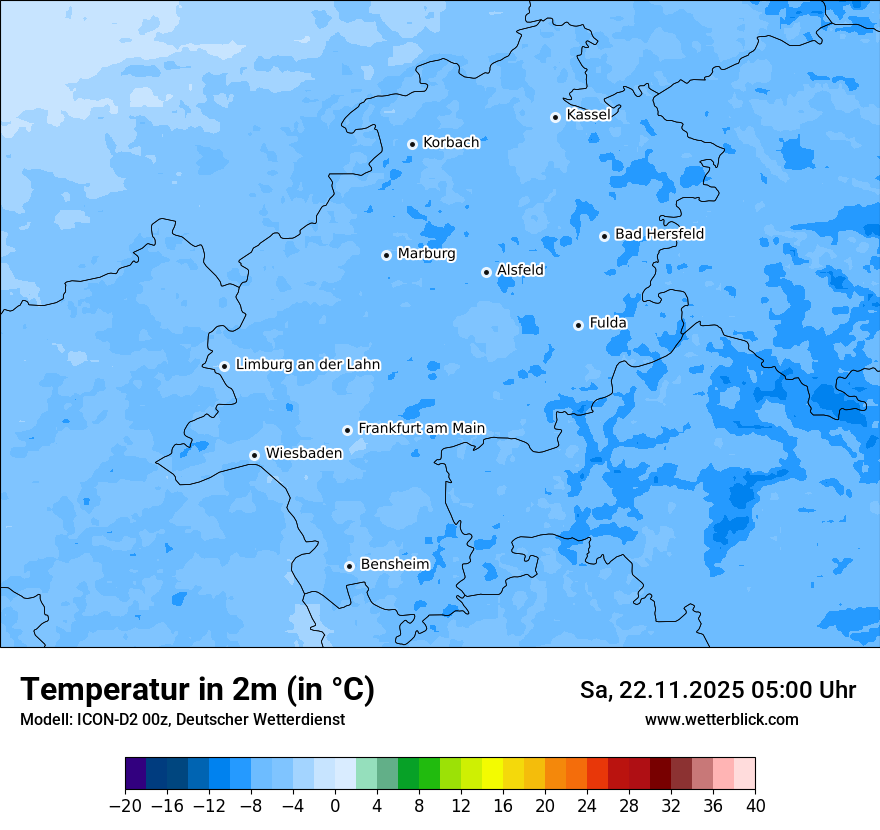 Modellkarten Temperatur