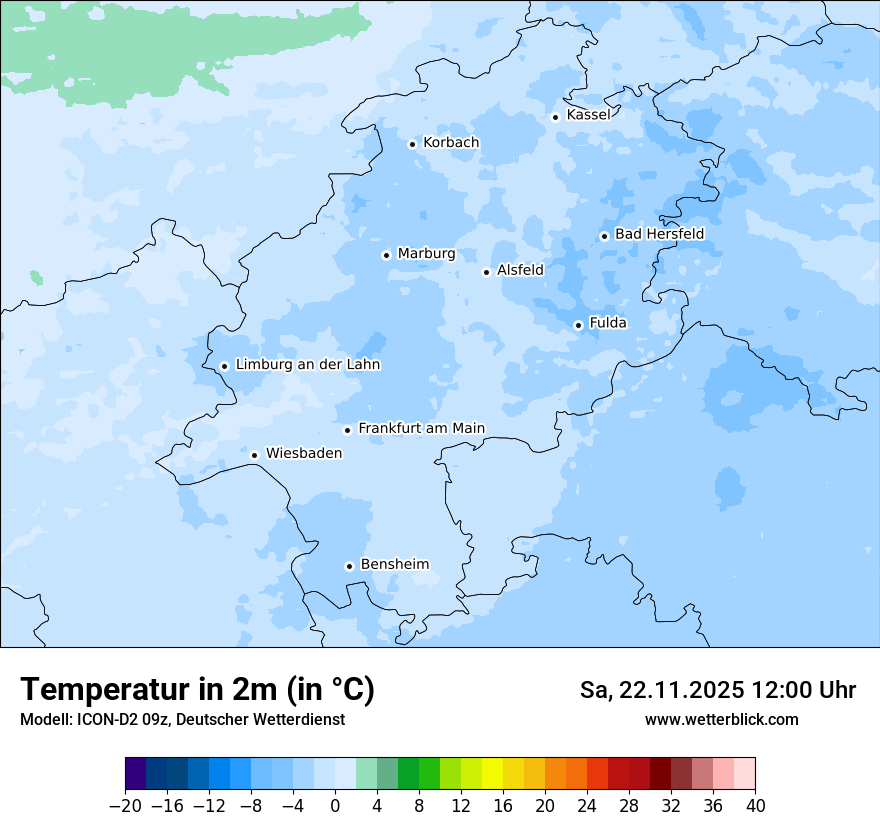 Modellkarten Temperatur