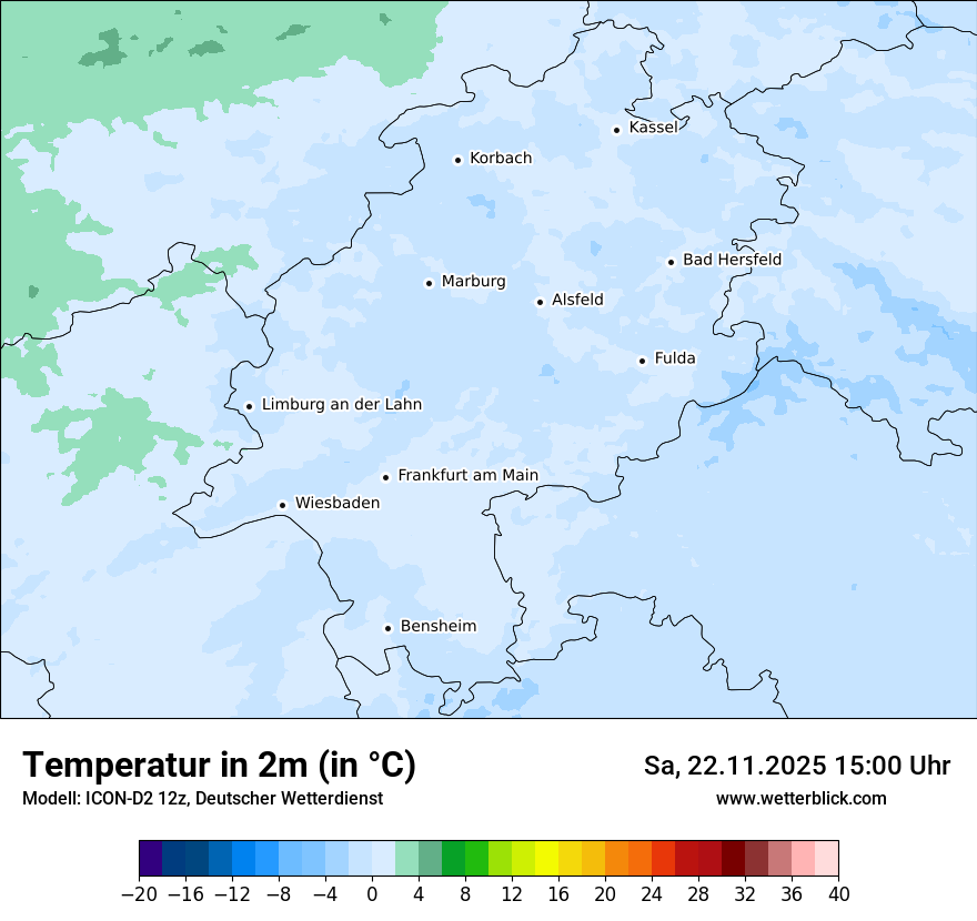 Modellkarten Temperatur